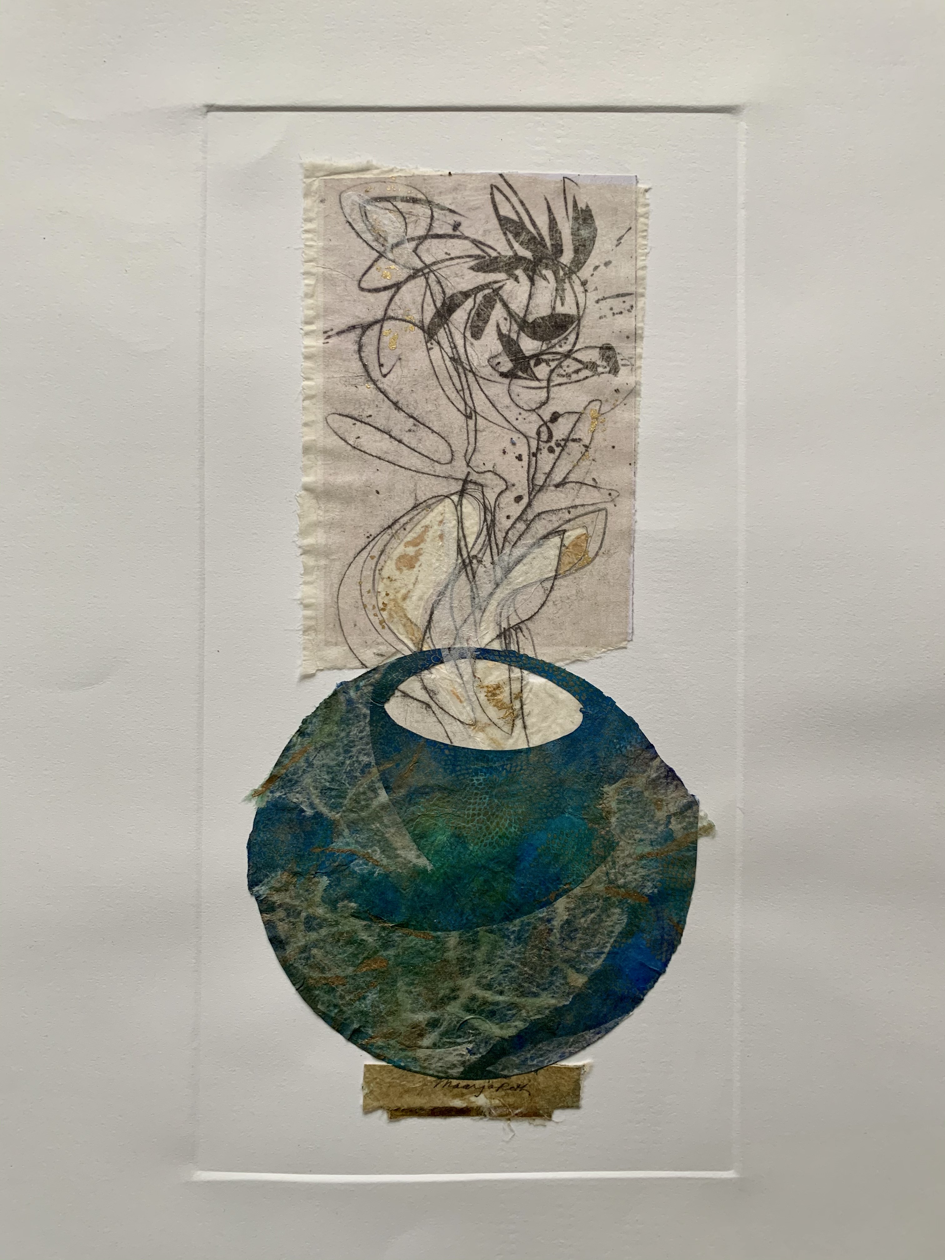 "Energy", 22" x 14 1/2", monoprint collage