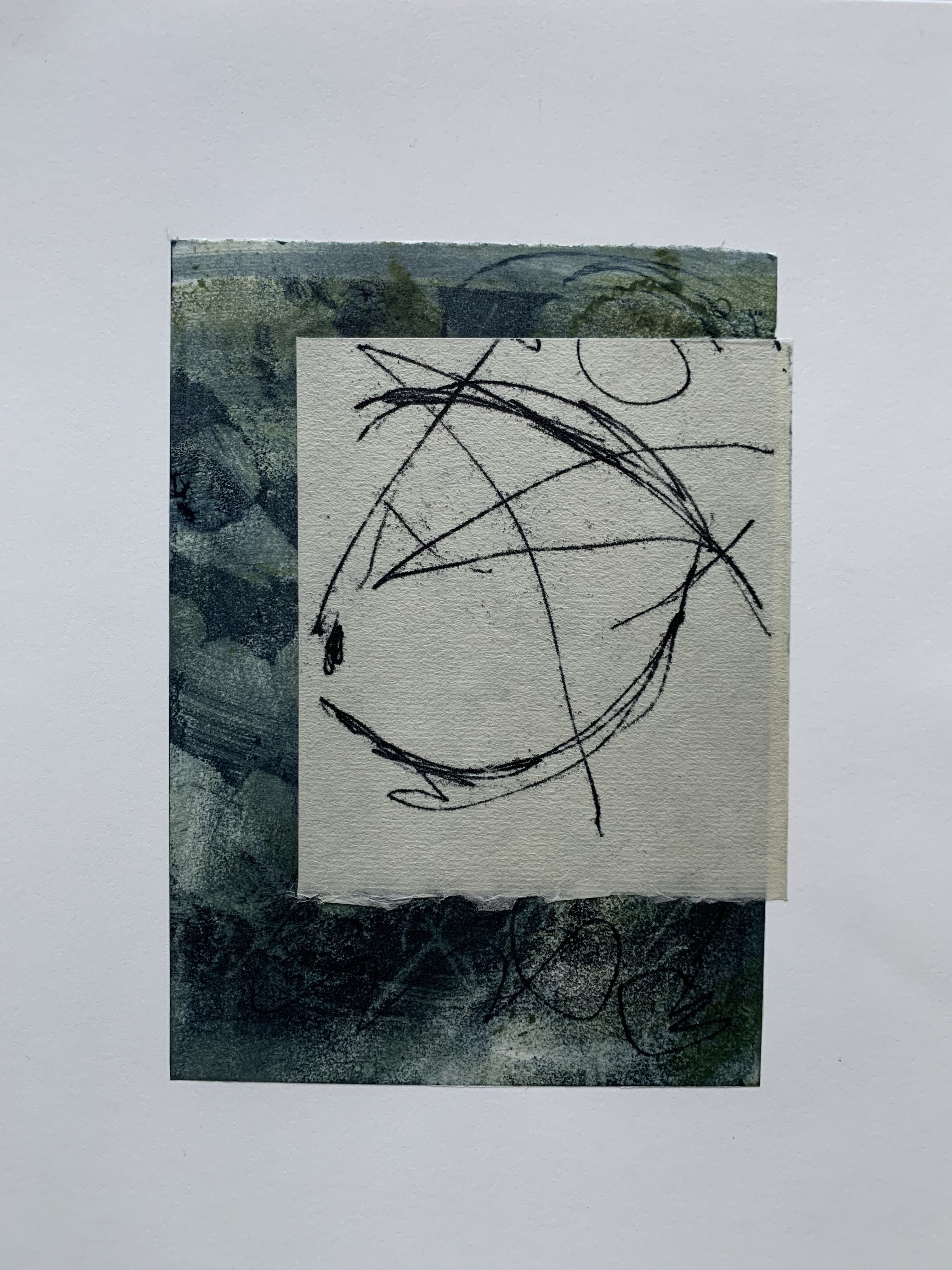 "Untitled 2", 14" x 11", monoprint